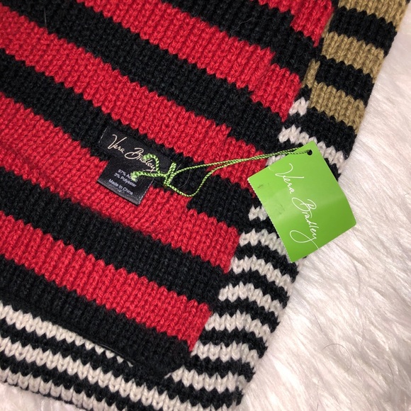 Vera Bradley NWT Knit Striped Rectangle Scarf - Picture 2 of 5